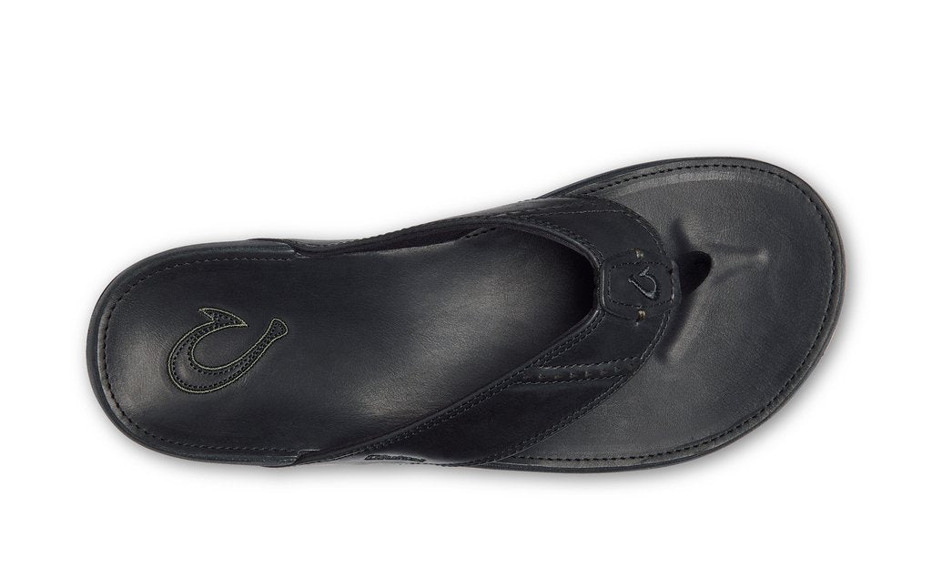 Olukai Nui Sandal Black Lava Rock REAL Watersports