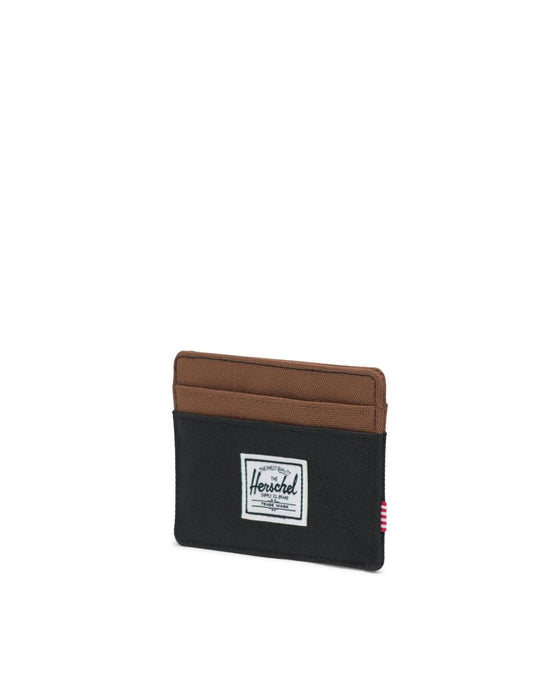 Herschel Charlie RFID Wallet-Black/Saddle Brown