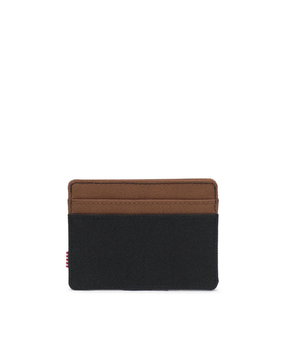 Herschel Charlie RFID Wallet-Black/Saddle Brown