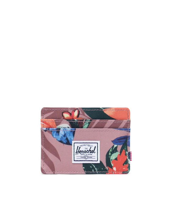 Herschel Charlie Wallet-Summer Floral Ash Rose