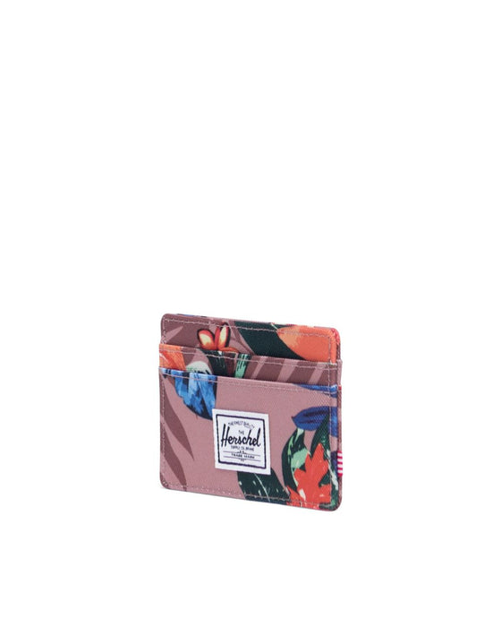Herschel Charlie Wallet-Summer Floral Ash Rose