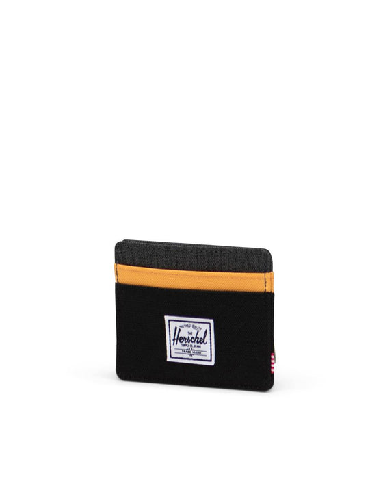 Herschel Charlie RFID Wallet-Black Crosshatch/Black Ripstop