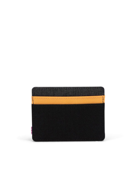 Herschel Charlie RFID Wallet-Black Crosshatch/Black Ripstop