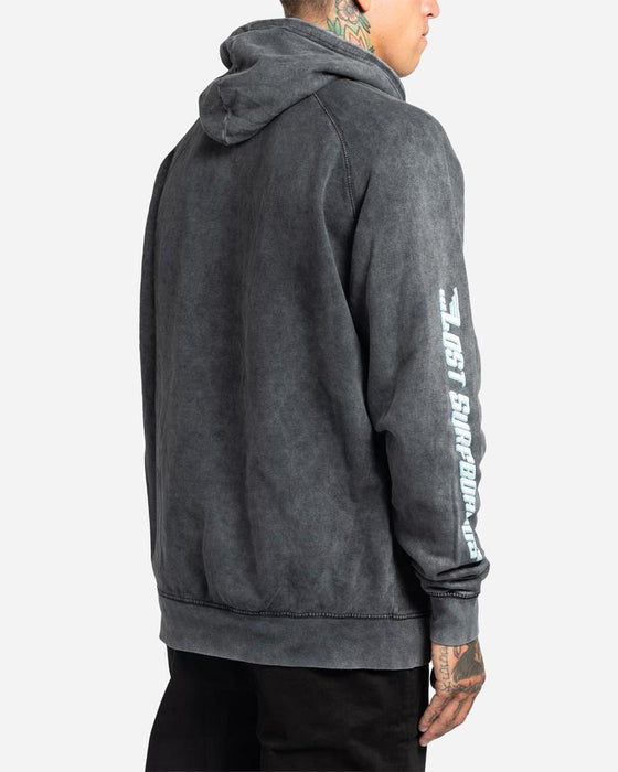 Lost Surfboards Raglan Hooded Sweatshirt-Vintage Black