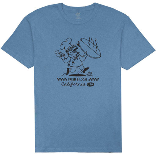 Lost Fresh and Local Vintage Dye Tee-Pacific Blue