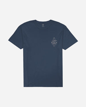 Lost Finer Things Vintage Dye Tee-Indigo— Alternate View