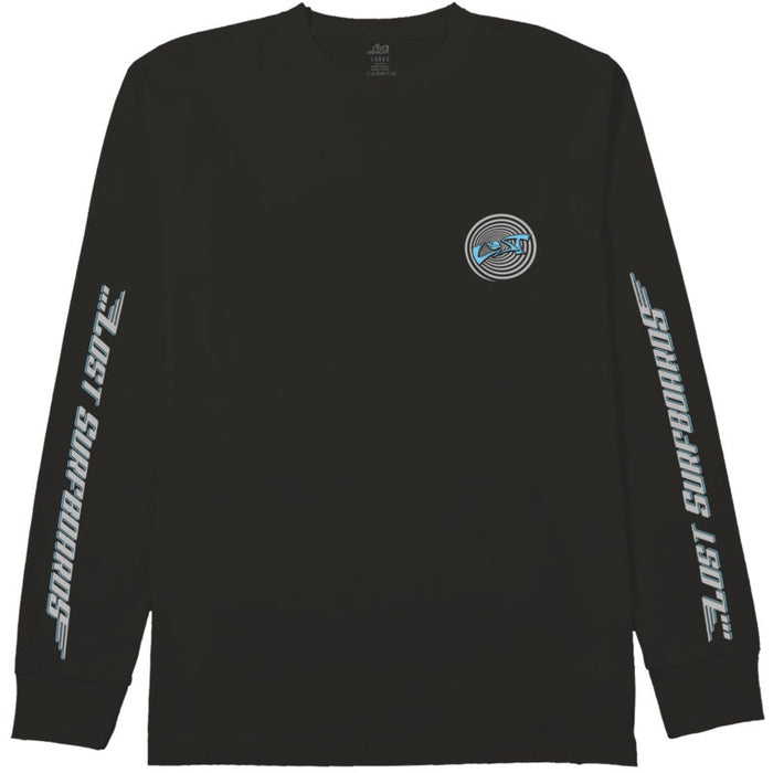 Lost Team Lost L/S Tee-Black w/Cyan