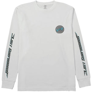 Lost Team Lost  L/S Tee-White/Cyan