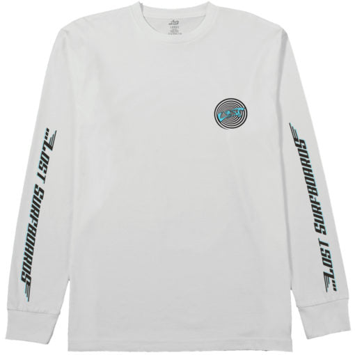 Lost Team Lost  L/S Tee-White/Cyan