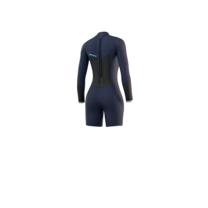 Mystic Wmn's Brand 3/2 L/S Springsuit-Night Blue— Alternate View