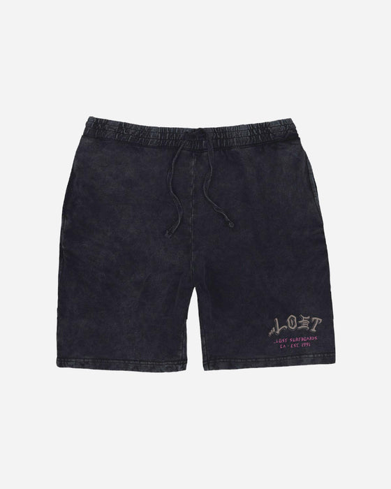 Lost Local Fleece Shorts-Black