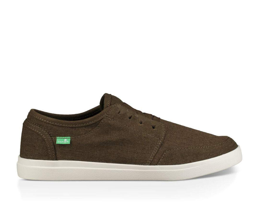 Sanuk Vagabond Lace Sneaker Shoe-Dark Olive