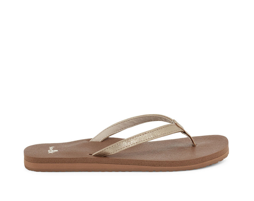 Sanuk Yoga Joy Shimmer Metallic Sandal-Champagne — REAL Watersports