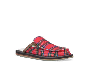 Sanuk You Got My Back ST Plaid Chill Shoe-Crimson