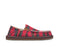Sanuk Vagabond ST Plaid Chill Shoe-Red Multi