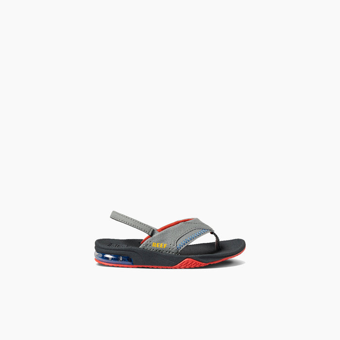 Reef Little Fanning Sandal-Red/Yellow