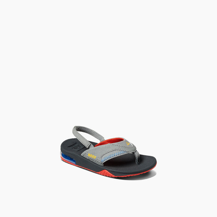 Reef Little Fanning Sandal-Red/Yellow