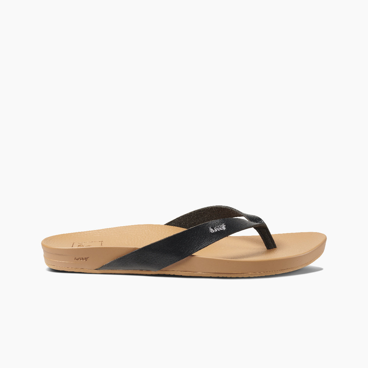 REEF Cushion Court Sandal-Black/Natural