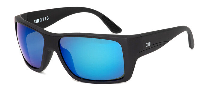 Otis Coastin Sunglasses-Matte Black/Mirror Blue Polar