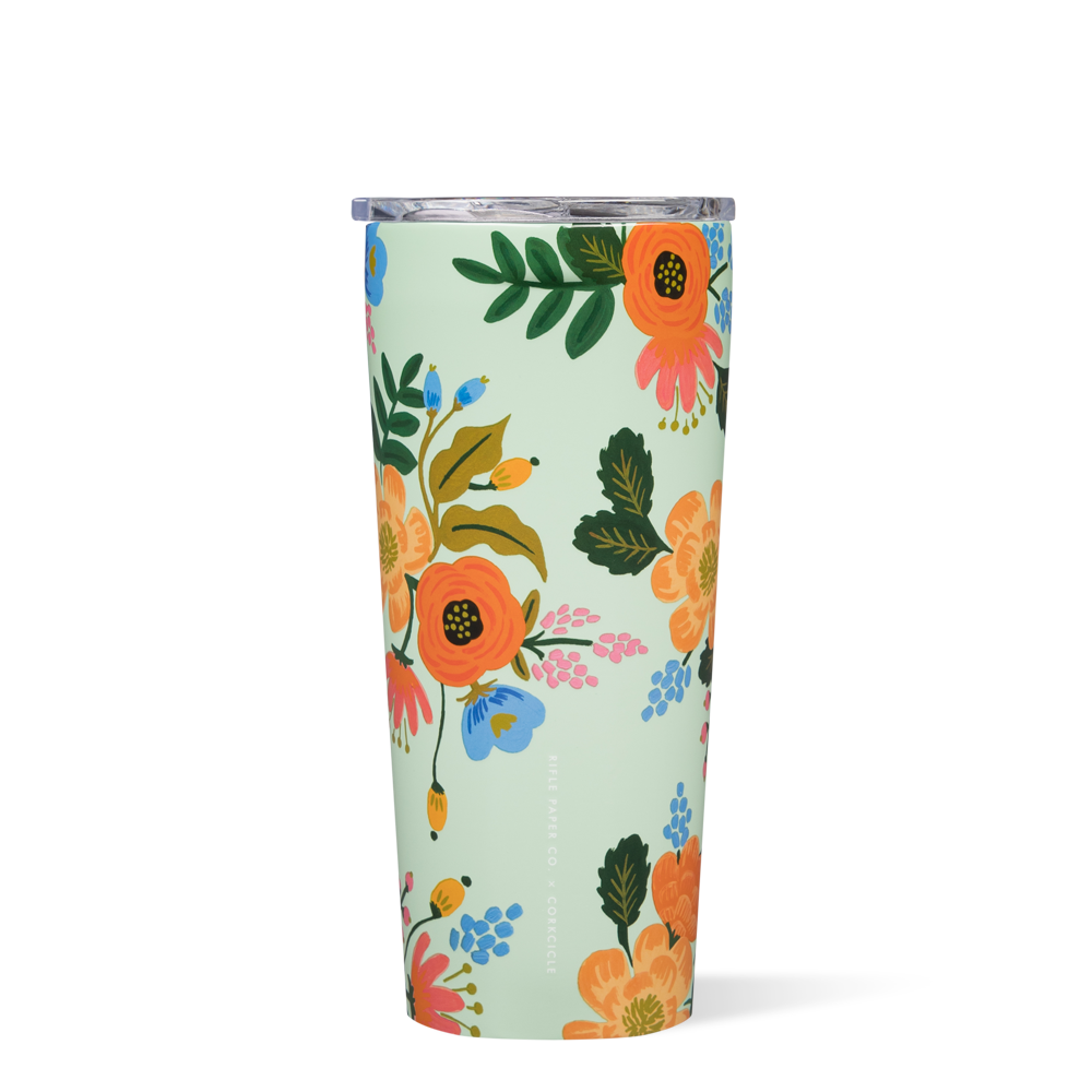 Corkcicle 24 oz Tumbler-Rifle Paper Mint Lively Floral