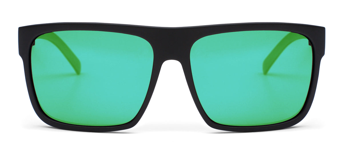 Otis After Dark Sunglasses-Matte Black/L.I.T Polar Mirror Green