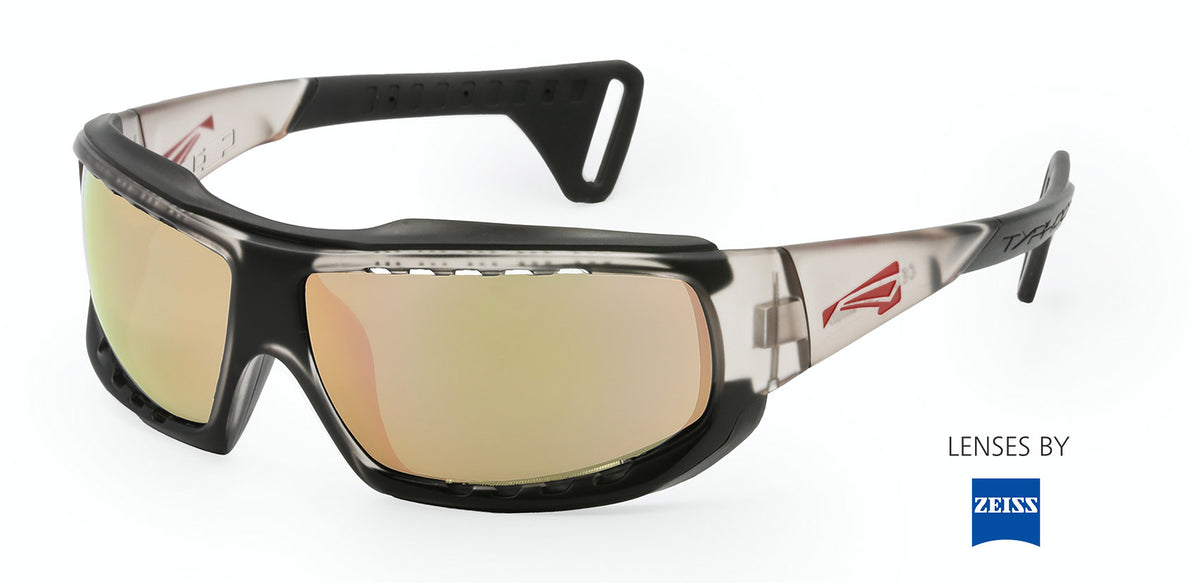 Lip Typhoon Sunglasses-Mt Trans Gry-Blk/PA Polar ZEISS Rose Gld