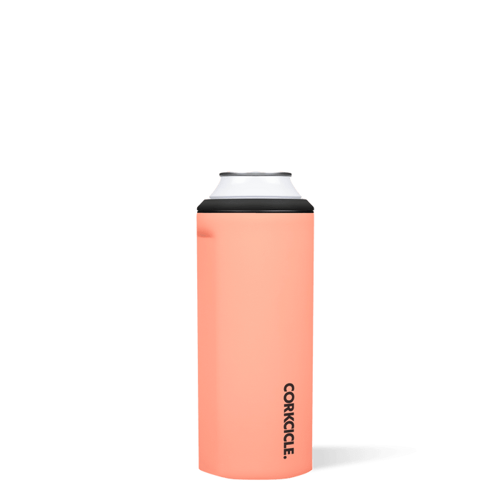 Corkcicle Slim Can Cooler-Neon Lights Coral