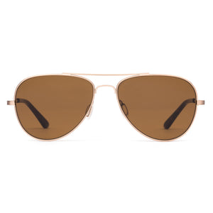 Otis Drift Sunglasses-Brushed Gold/Eco Havana/Brown Polar