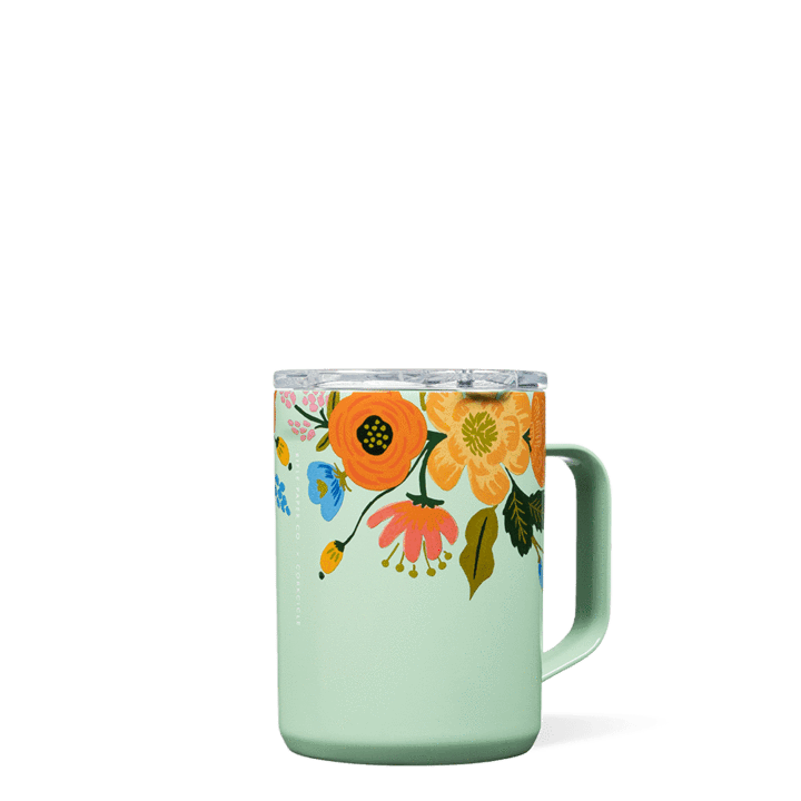 Corkcicle x Rifle Paper 16 oz Mug-Gloss Mint Lively Floral