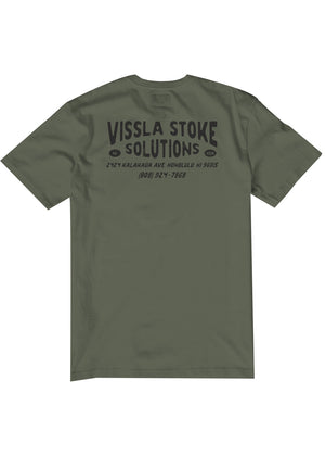 Vissla Stoke Solution Pocket Tee-Army