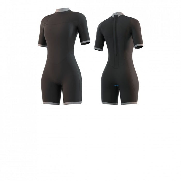Mystic Brand 3/2mm Back Zip S/S Springsuit-Night Blue