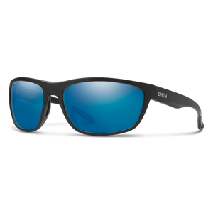 Smith Redding Sunglasses-Matte Black/ChromaPop Glass Polar Blue Mirror