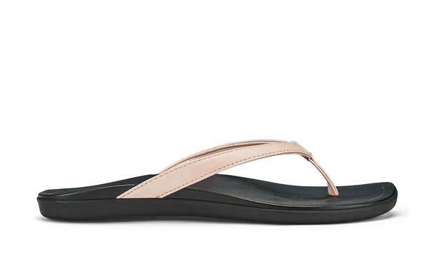 Olukai Ho'opio Sandal-Petal Pink Metallic/Black