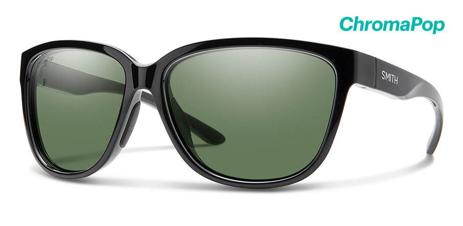 Smith Monterey Sunglasses-Black/Chromapop Grey Green Polar