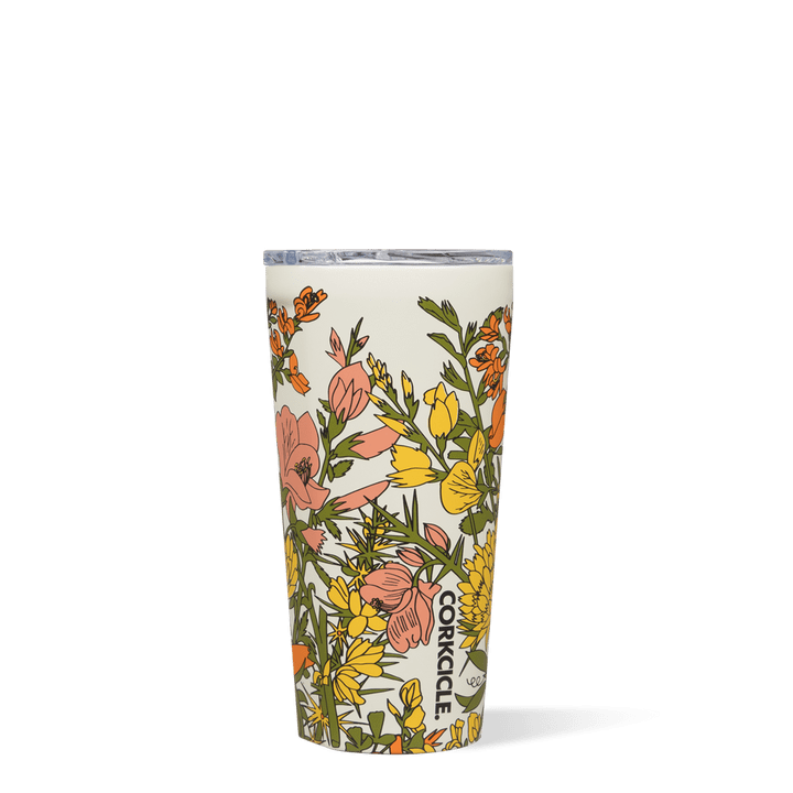 Corkcicle 16 oz Tumbler-Cream Wildflower