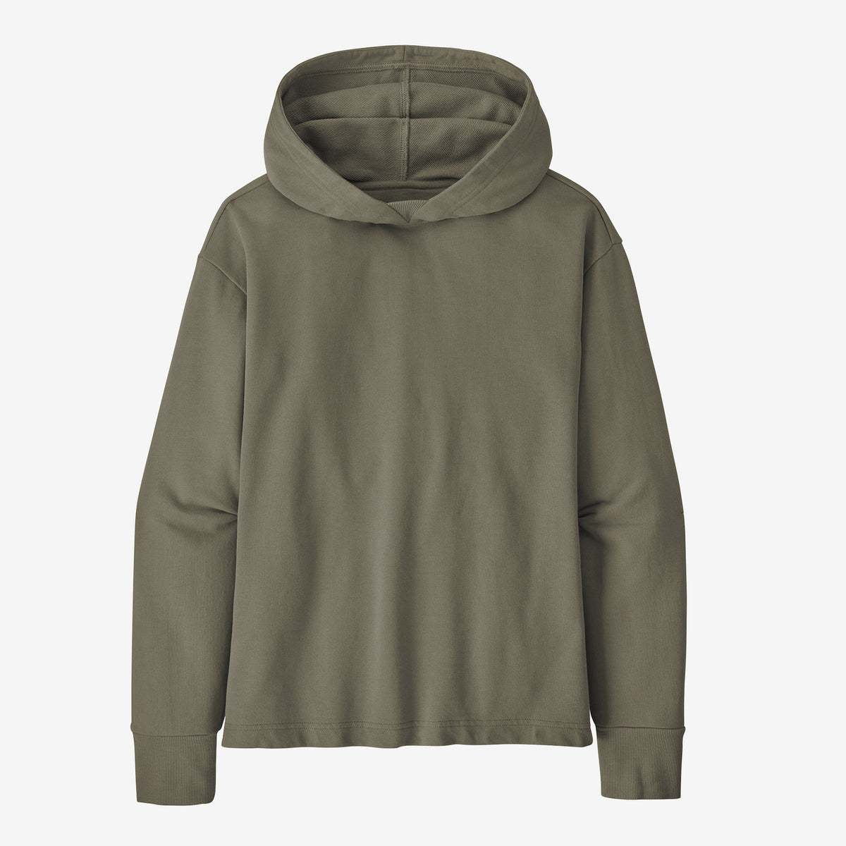 Patagonia W's Regenerative Organic Certified Cotton Essential Hooded Sweatshirt-Garden Green