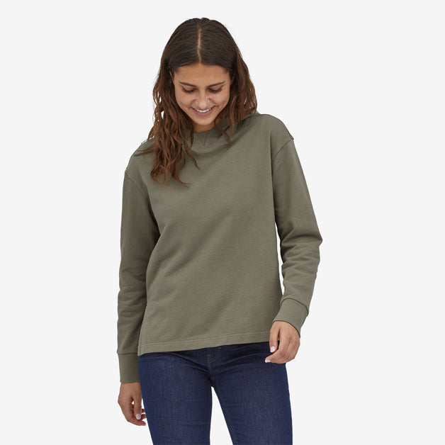 Patagonia W's Regenerative Organic Certified Cotton Essential Hooded Sweatshirt-Garden Green