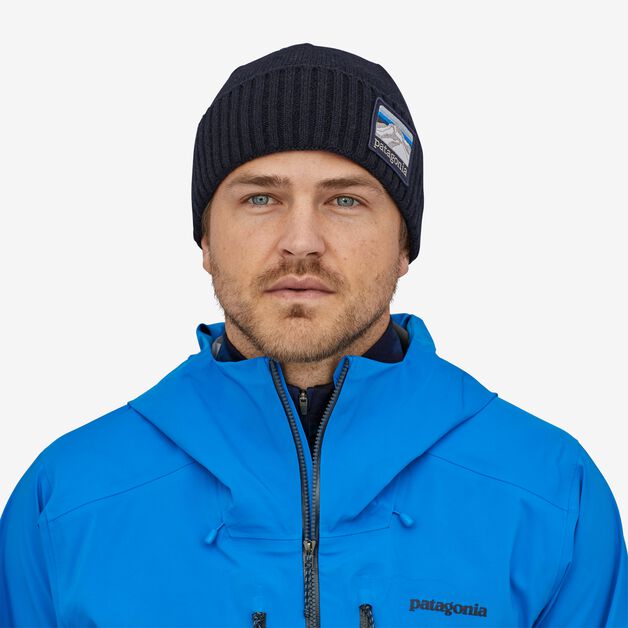 Patagonia Brodeo Beanie-Line Logo Ridge: Classic Navy