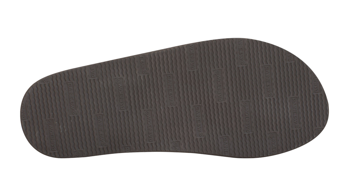 Rainbow M's Single Layer Leather Sandal-Dark Brown