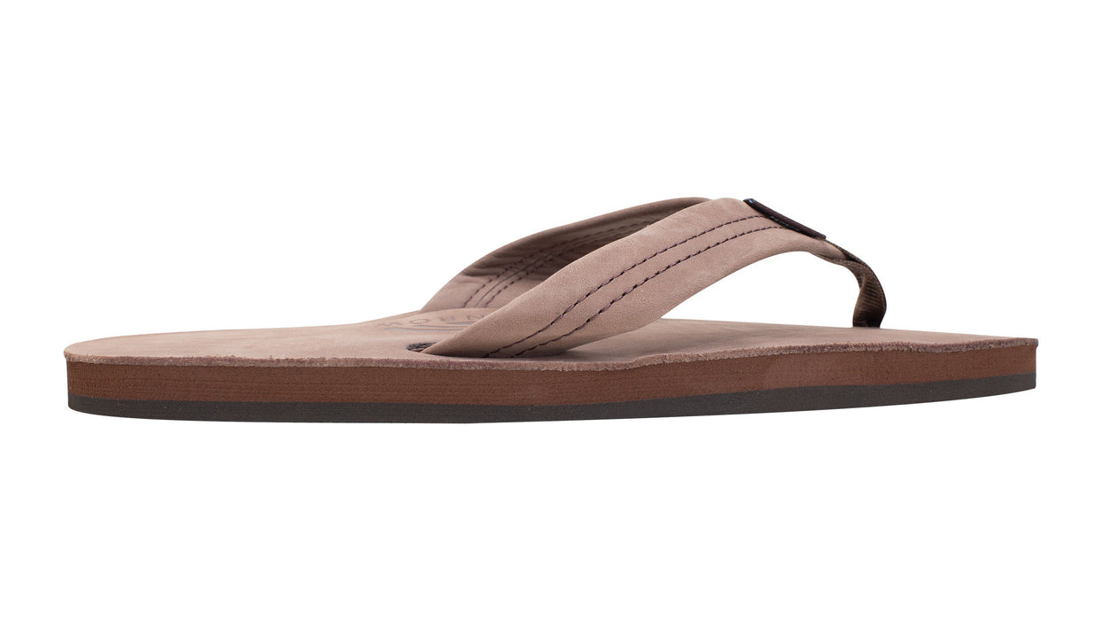 Rainbow Single Layer Leather Sandal-Expresso