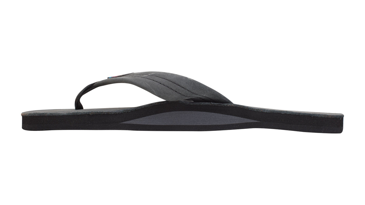 Rainbow M's Single Layer Leather Sandal-Premier Black