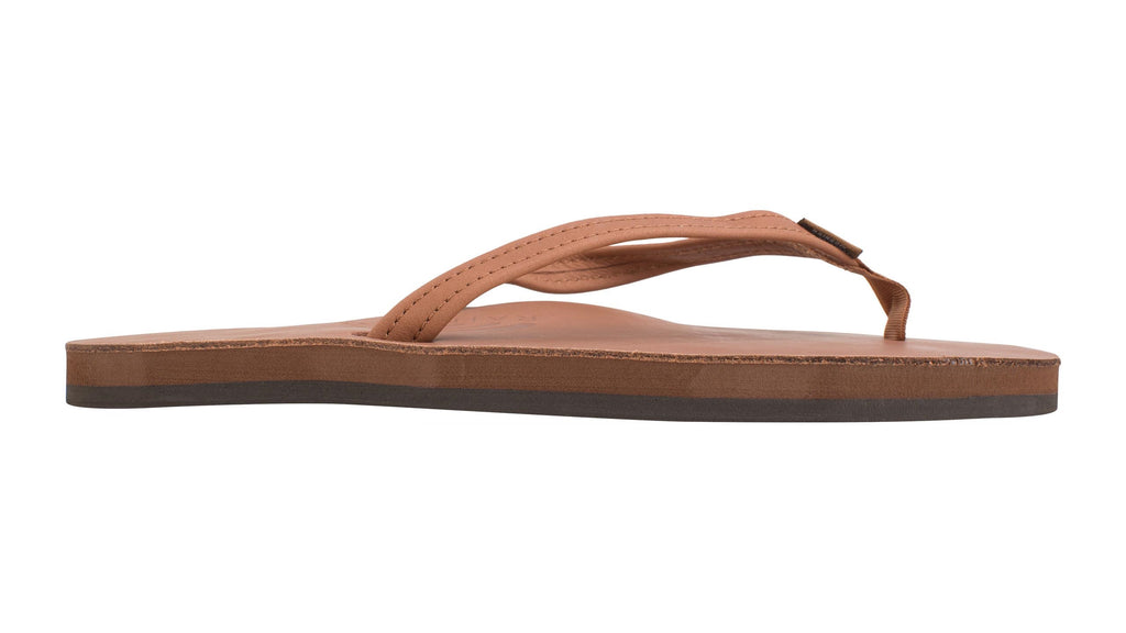 Rainbow Single Layer Leather Narrow Sandal-Classic Tan