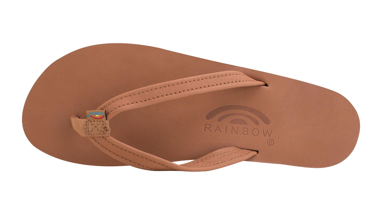 Rainbow Single Layer Leather Narrow Sandal-Classic Tan