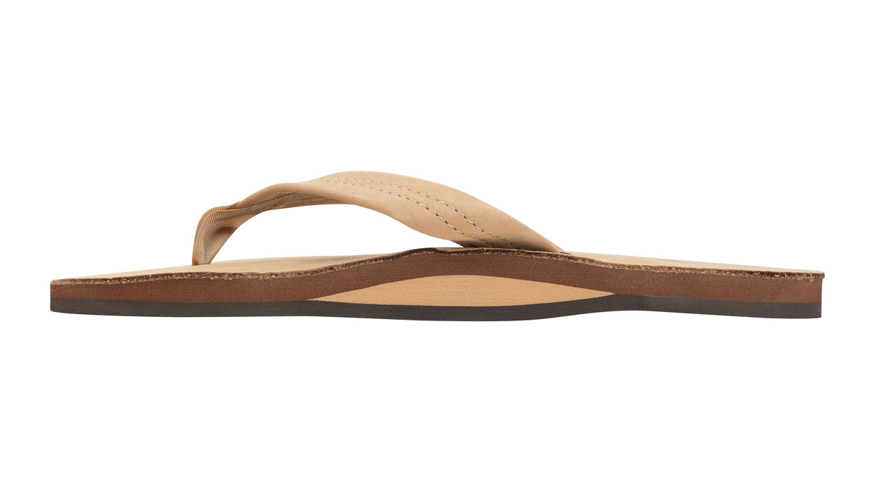 Rainbow Single Layer Leather Sandal-Sierra Brown