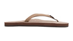 Rainbow W's Single Layer Leather Narrow Sandal-Dark Brown
