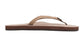 Rainbow Single Layer Leather Narrow Sandal-Dark Brown