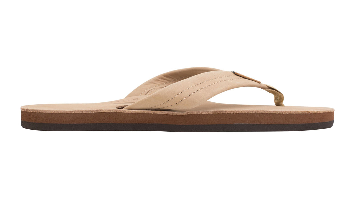 Rainbow Single Layer Leather Sandal-Sierra Brown