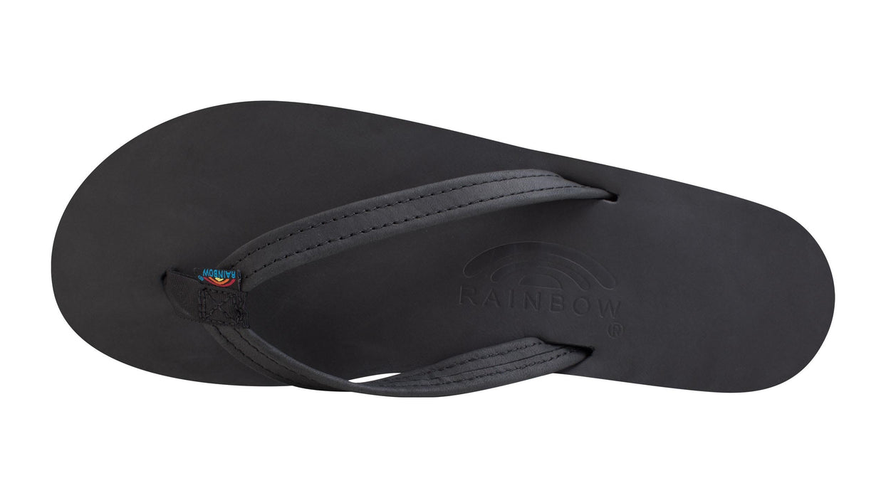 Rainbow Single Layer 1/2" Strap Sandal-Classic Black