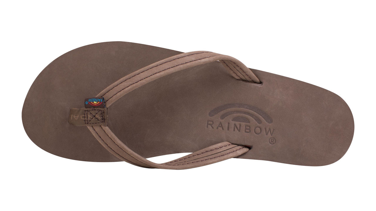 Rainbow Single Layer Leather Narrow Sandal-Expresso