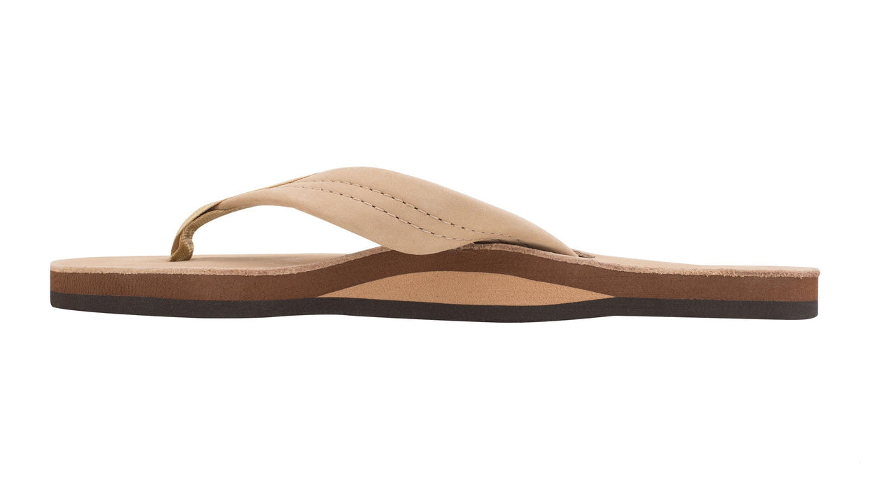 Rainbow Single Layer Leather Sandal-Sierra Brown